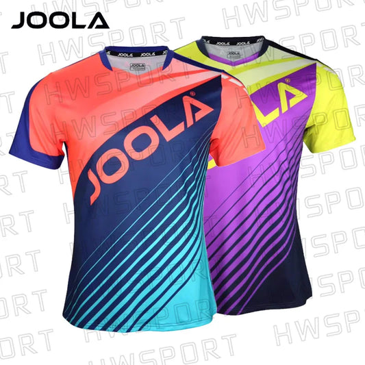 JOOLA 3205 Table Tennis Clothes Men Women Sports Clothing Suit Quick Dry Ping Pong T Shirt Short Sleeve Workout Jersey Quirisitos