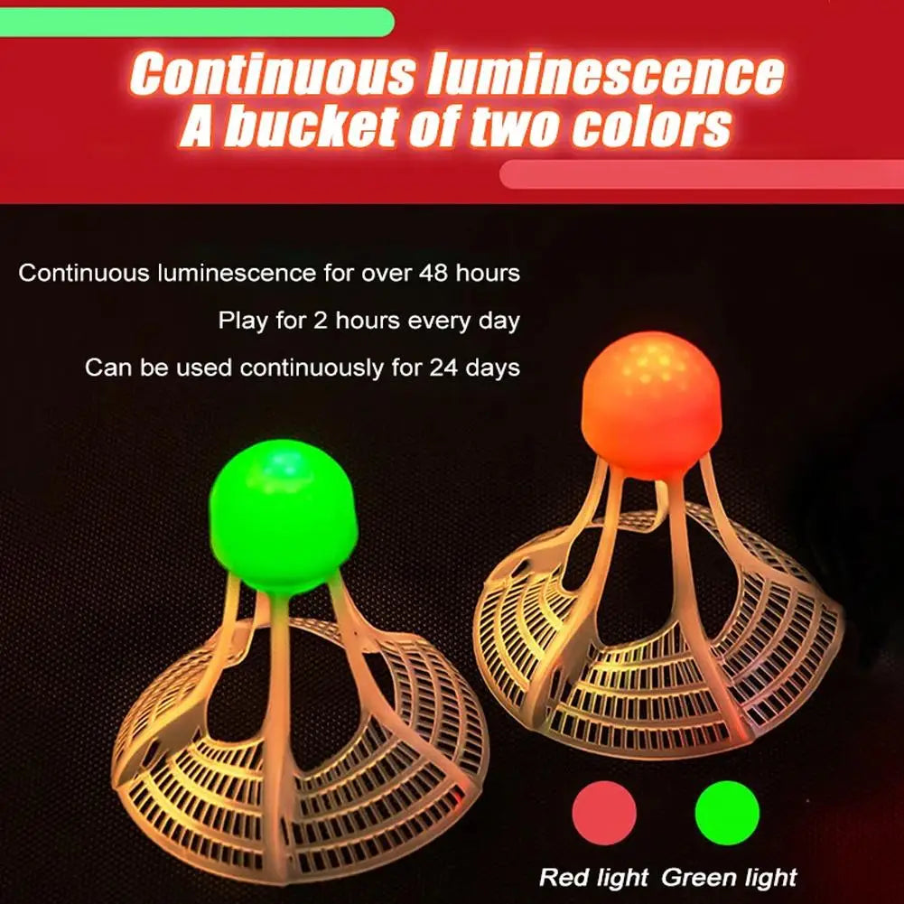 Luminous Windproof Luminous Badminton Ball, Super Durable And Unbreakable, Outdoor Fluorescent Bright Nylon Ball With Light Quirisitos