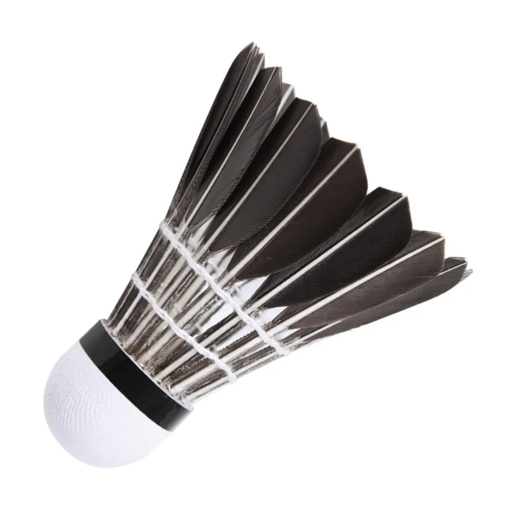 Professional Badminton Shuttlecock Black Goose Feather Badminton Shuttlecock Training Sport Badminton Ball Quirisitos