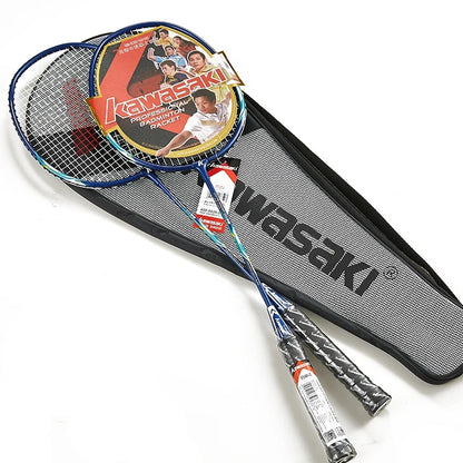 Kawasaki Badminton Set with 2 Badminton Rackets, 3 Shuttlecocks, and Carrying Badminton Bag Suit for Badminton Practice Quirisitos