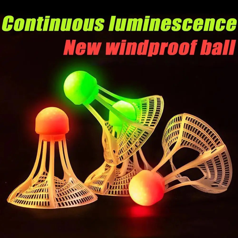 Luminous Windproof Luminous Badminton Ball, Super Durable And Unbreakable, Outdoor Fluorescent Bright Nylon Ball With Light Quirisitos