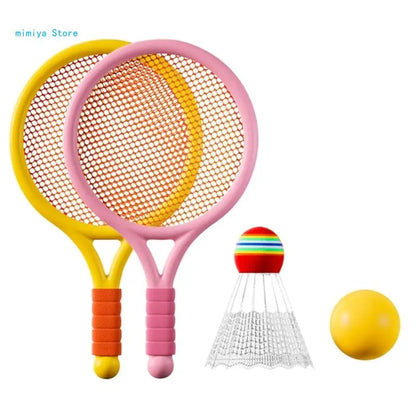 Kids Tennis Rackets, Soft Training Balls Badminton Shuttlecocks Tennis Racquets Sets for Children Outdoor Indoor Sports Quirisitos