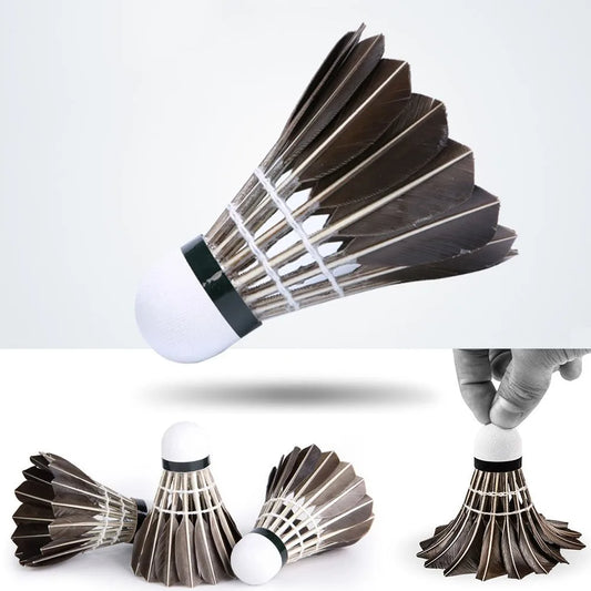 Professional Badminton Shuttlecock Black Goose Feather Badminton Shuttlecock Training Sport Badminton Ball Quirisitos